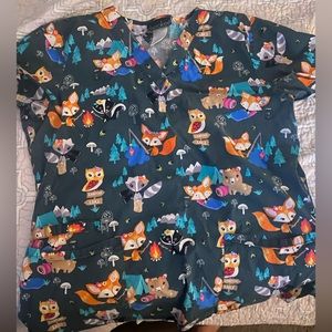 Women’s Cherokee Scrub Top Sz L